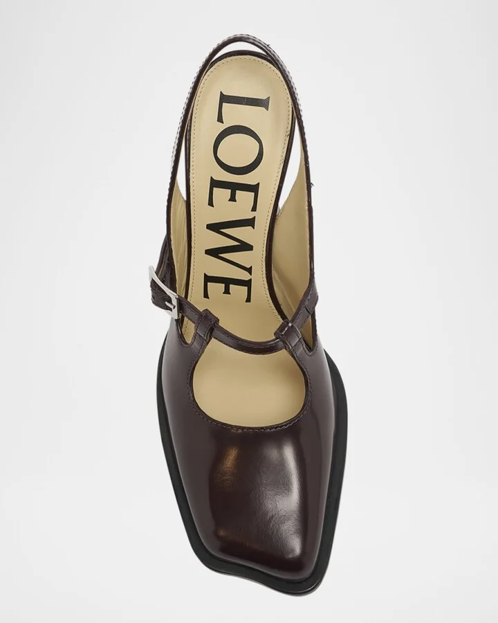 Onda Leather Mary Jane Slingback Pumps - Image 7