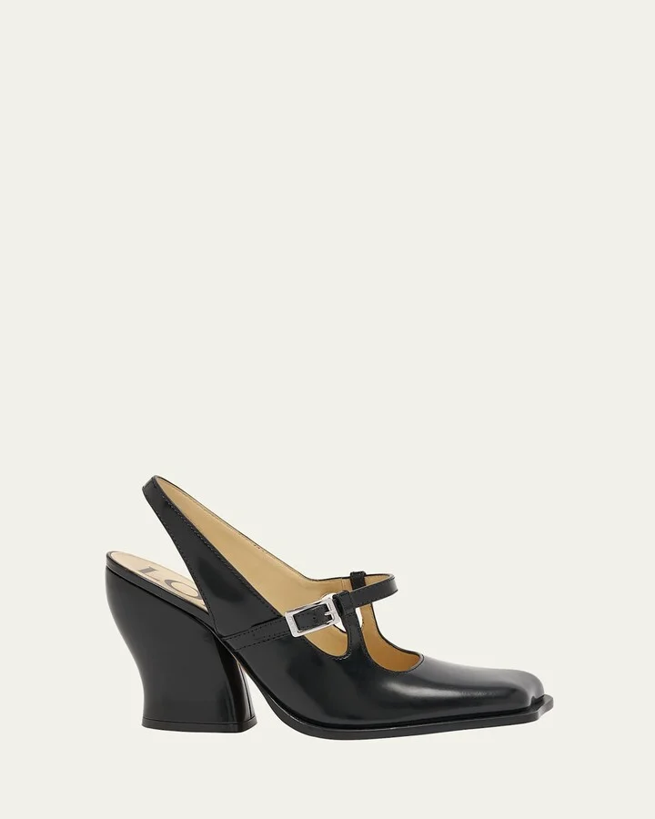 Onda Leather Mary Jane Slingback Pumps