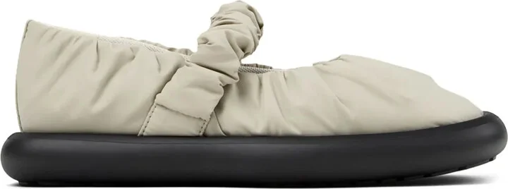 Onda ruched ballerina shoes