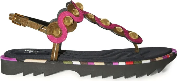 Onde leather sandals