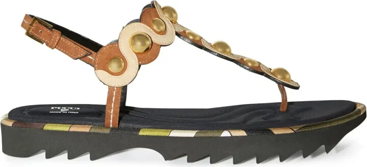 Onde leather sandals