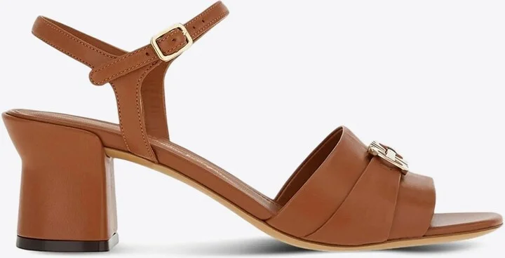 Ondina 55 Double Gancini Leather Sandals