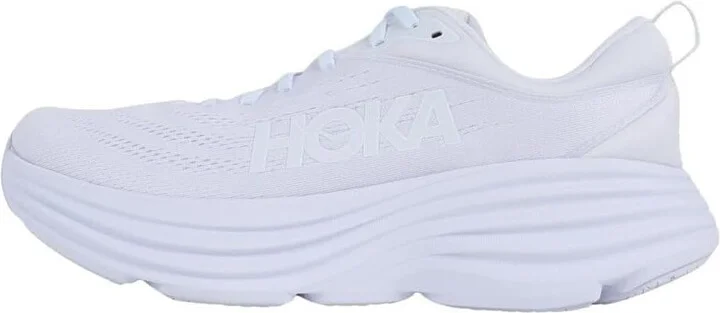 One Mens Bondi 8 Road Running Shoes - White