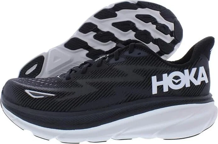 One Mens Clifton 9 Road Running Shoes - Black/White