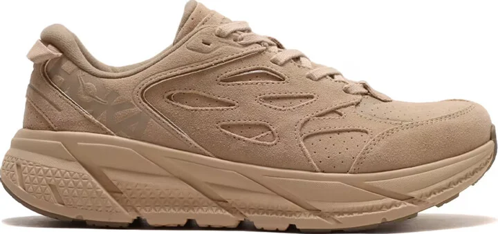 One One Clifton L 1122571-SSDD Men Shifting Sand Suede Running Shoes TF6612 (Beige,11)