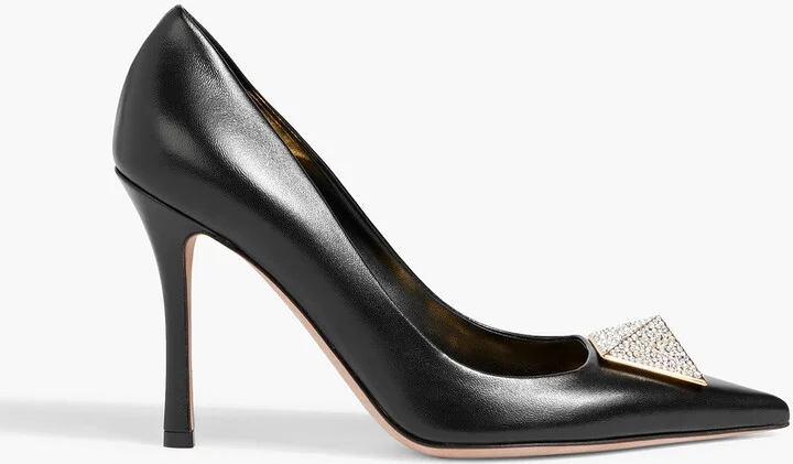 One Stud embellished leather pumps