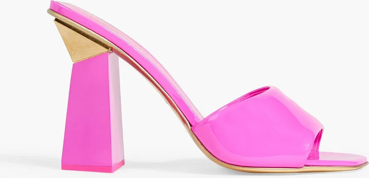One Stud Hyper 105 patent-leather mules