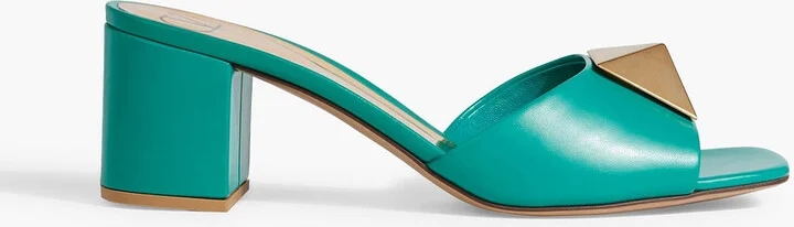 One Stud leather mules