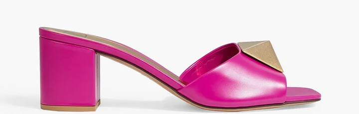 One Stud leather mules