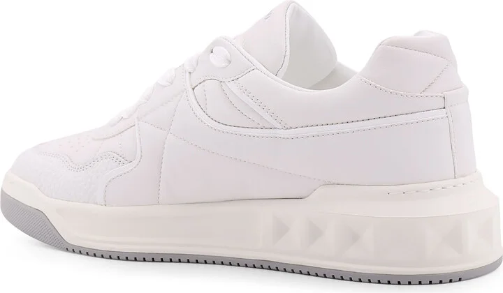 One-stud Low-top Valentino Garavani Leather Sneakers - Image 3