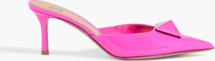 One Stud patent-leather mules