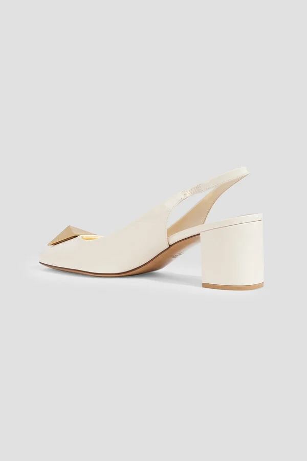 One Stud patent-leather slingback pumps - Image 3