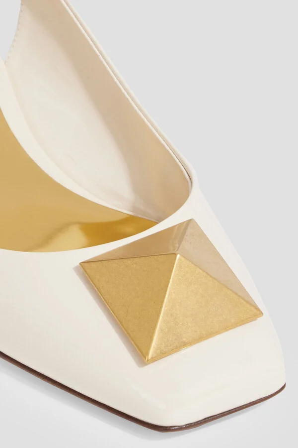 One Stud patent-leather slingback pumps - Image 4