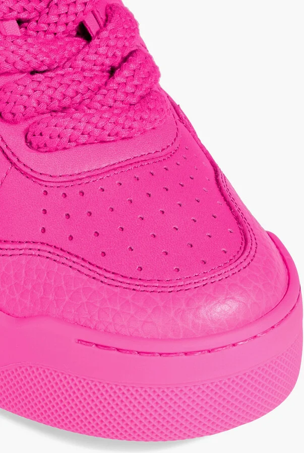 One Stud smooth and pebbled-leather sneakers - Image 4
