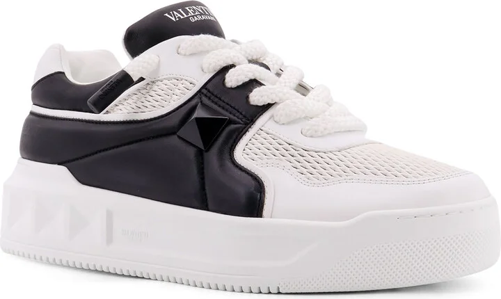 One Stud Valentino Garavani Leather Sneakers - Image 2