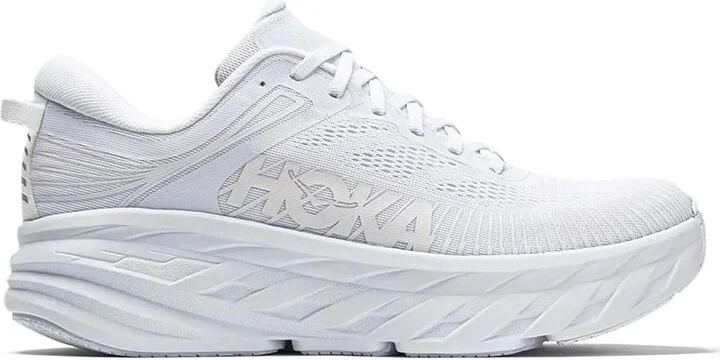 One Womens Bondi 8 Road Running Shoes - White