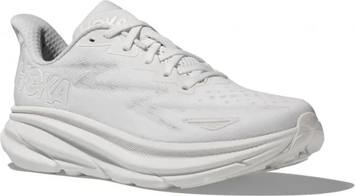 One Womens Clifton 9 Road Running Shoes - White