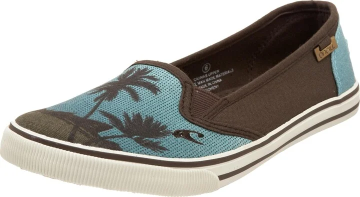 Oneill Women's Doheny Canvas Low Profile Vulcanized Twin Gore Slip On