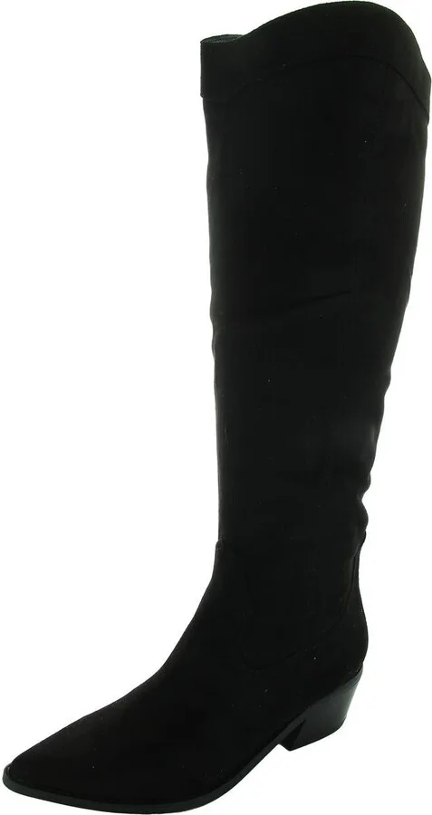 Onita Womens Zipper Faux Suede Knee-High Boots