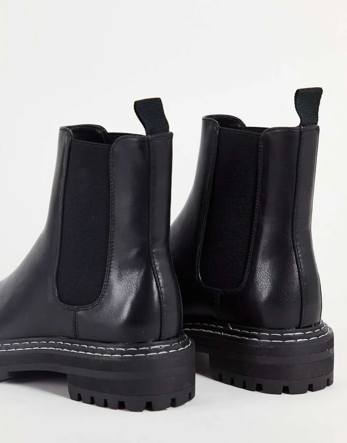 Only chelsea boot with contrast stitch in black - Image 2