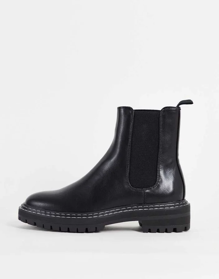 Only chelsea boot with contrast stitch in black - Image 4