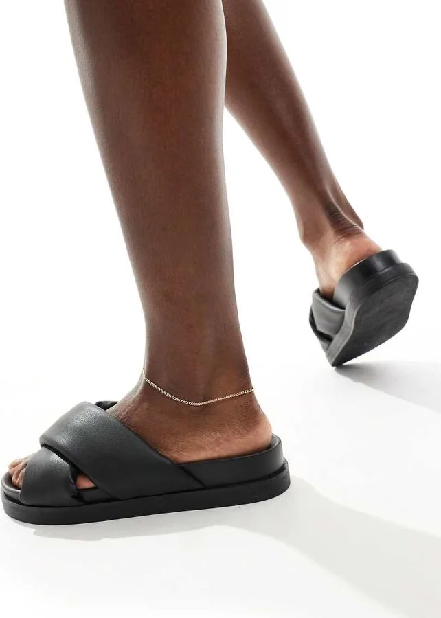 Only cross front sandals in black - Image 2