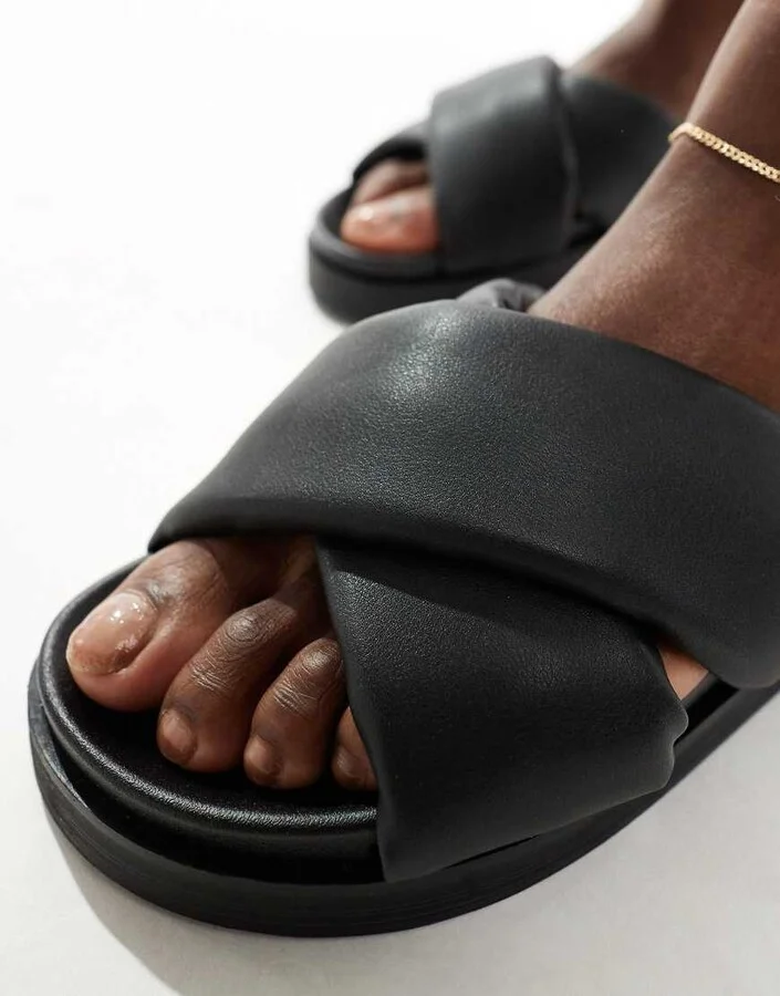 Only cross front sandals in black - Image 3