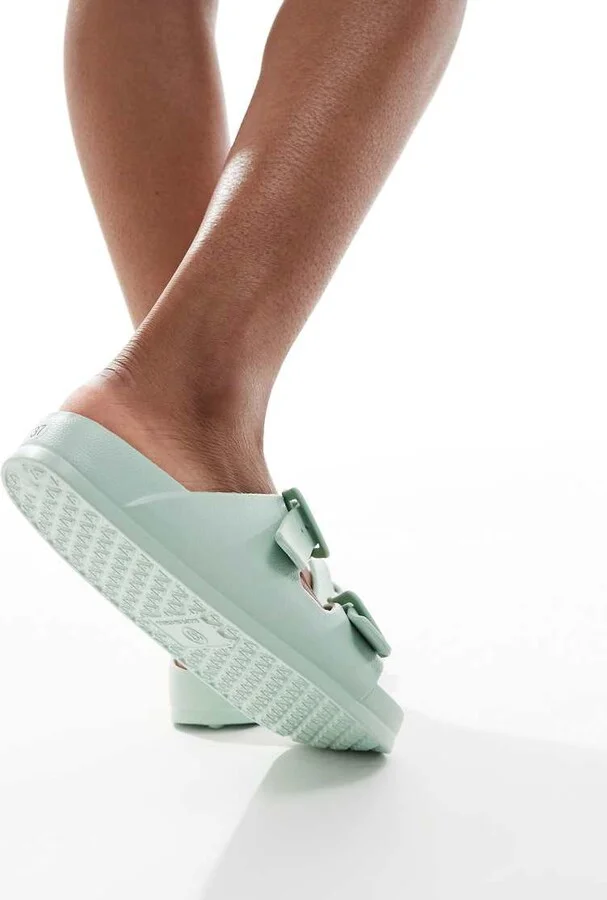 ONLY double strap sandals in sage - Image 4