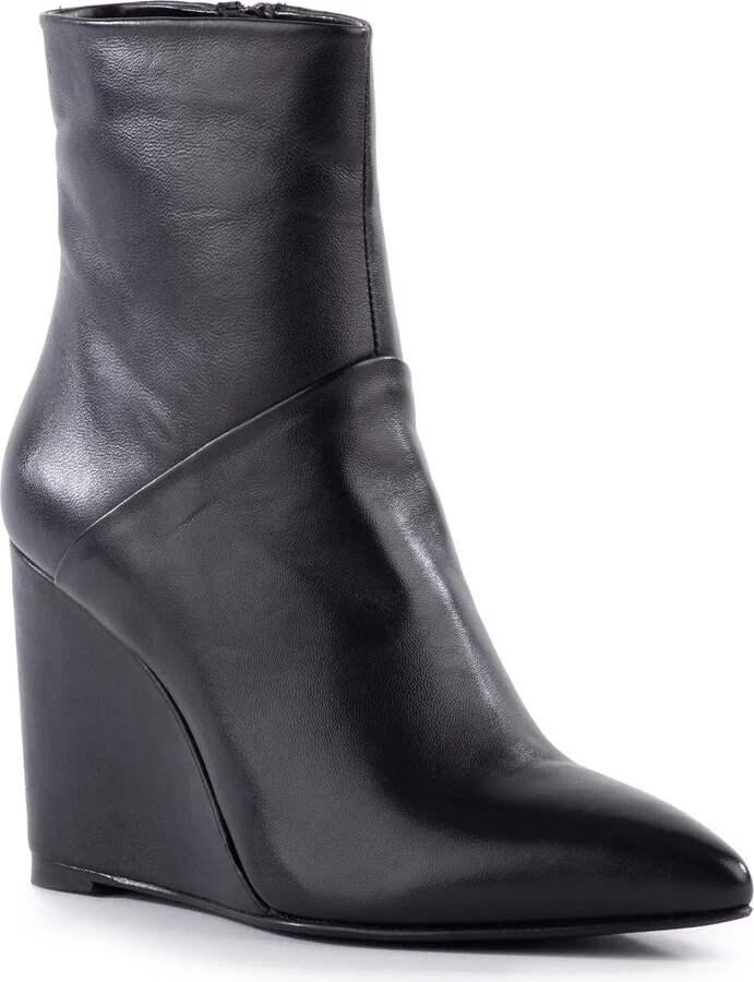 Only Girl Pointed Toe Wedge Bootie