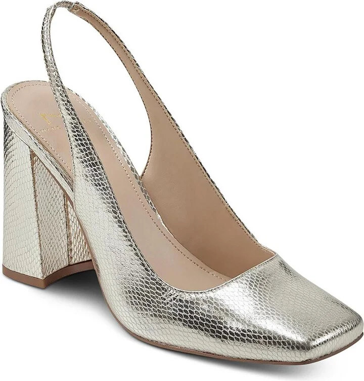 Onna Womens Square Toe Leather Heels
