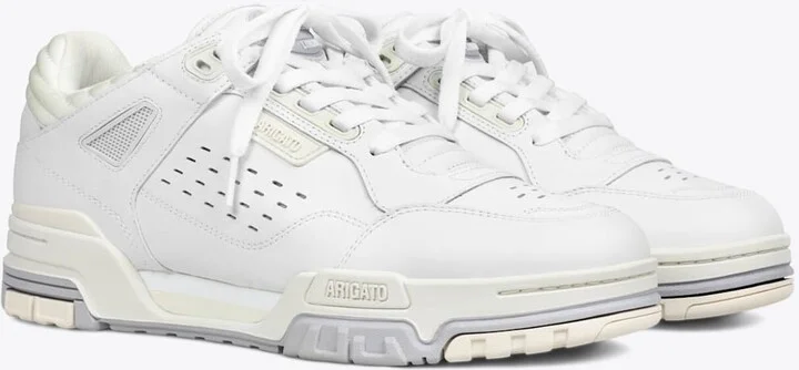 Onyx Sneaker White Leather Lace Up Low Sneaker With Perforated Upper - Onyx Sneaker - Image 2