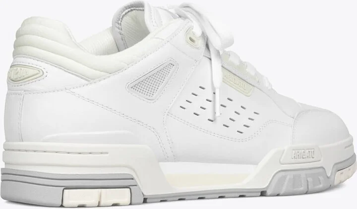 Onyx Sneaker White Leather Lace Up Low Sneaker With Perforated Upper - Onyx Sneaker - Image 3