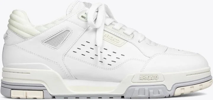 Onyx Sneaker White Leather Lace Up Low Sneaker With Perforated Upper - Onyx Sneaker