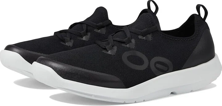 OOFOS Men's OOmg Sport LS Shoe Men's Shoes White/Black : 8 M, Synthetic