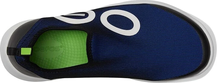 OOFOS Men's OOmg Sport Shoe Men's Shoes White/Navy : 8 M, Textile - Image 2