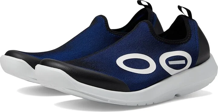 OOFOS Men's OOmg Sport Shoe Men's Shoes White/Navy : 8 M, Textile