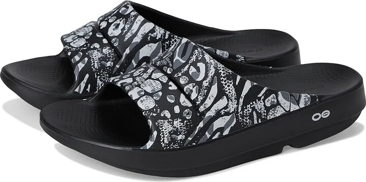 OOFOS Ooahh Limited Slide Shoes Combo Camo : Men's 6 - Women's 8 Medium