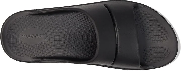 OOFOS OOahh Slide Sandals Black : Men's 3 - Women's 5 Medium, Synthetic - Image 2