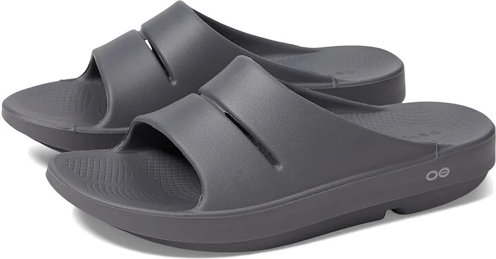 OOFOS OOahh Slide Sandals Slate : Men's 3 - Women's 5 Medium, Synthetic