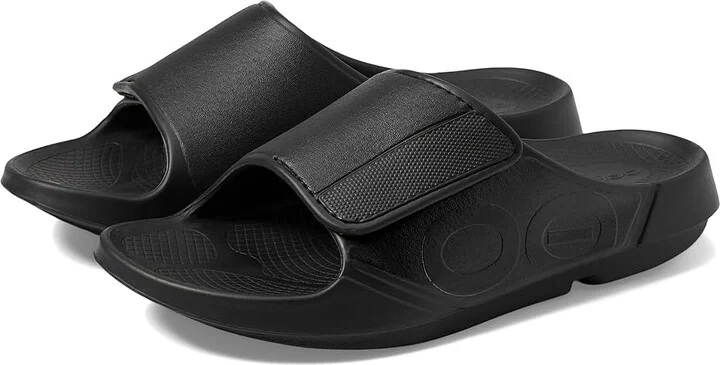 OOFOS OOahh Sport Flex Running Shoes Matte Black : Men's 4 - Women's 6 Medium, Synthetic