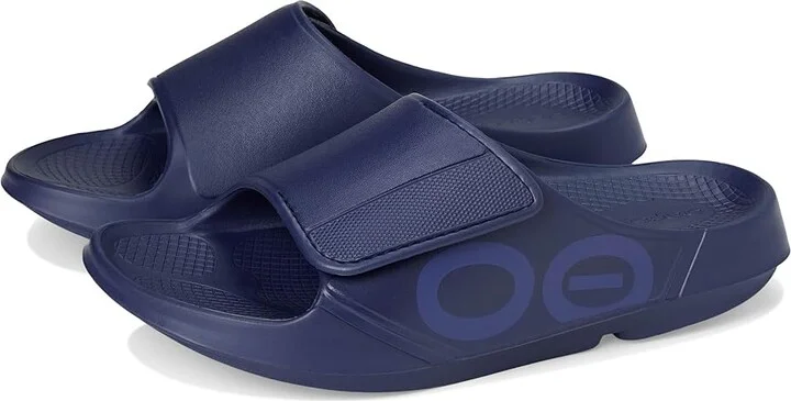 OOFOS OOahh Sport Flex Running Shoes Navy : Men's 5 - Women's 7 Medium, Synthetic