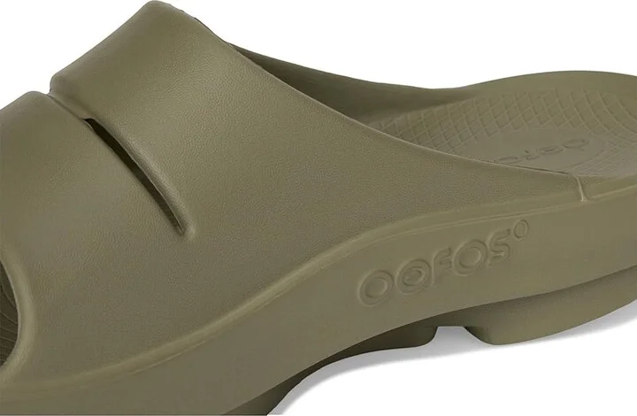 OOFOS Ooahh Sport Slide Shoes Foliage : Men's 10 - Women's 12 Medium - Image 7
