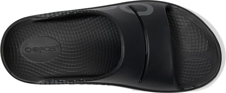 OOFOS OOahh Sport Slide Walking Shoes Matrix Black : Men's 3 - Women's 5 Medium, Rubber - Image 2