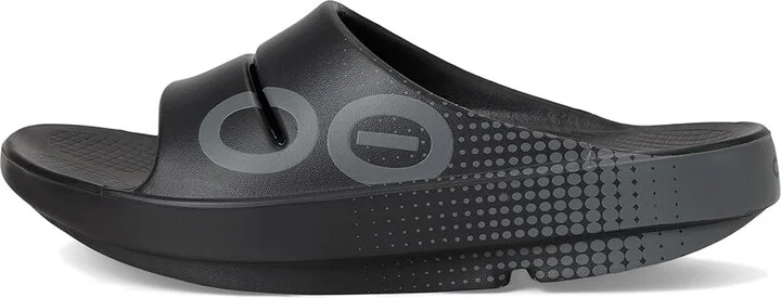 OOFOS OOahh Sport Slide Walking Shoes Matrix Black : Men's 3 - Women's 5 Medium, Rubber - Image 6