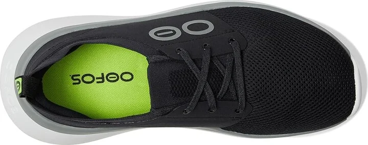 OOFOS OOmy Stride Men's Shoes White Black : 13 M, Textile - Image 2