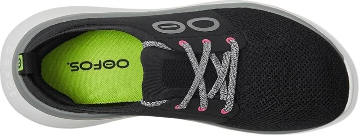 OOFOS OOmy Stride Women's Shoes White Black : 9 M, Textile - Image 2
