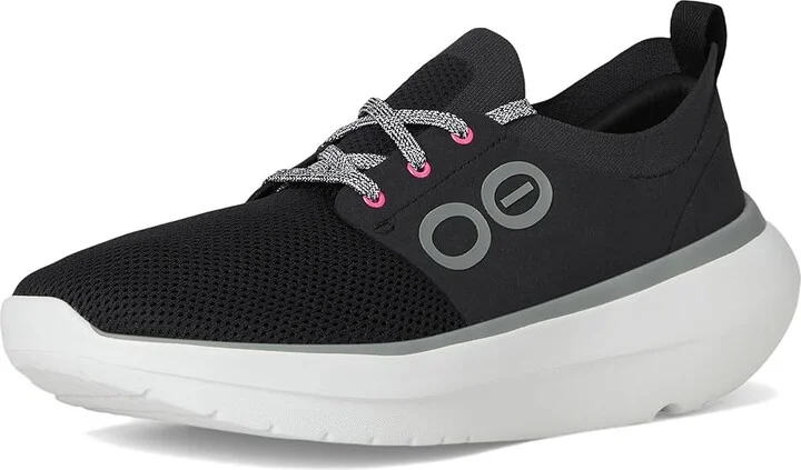 OOFOS OOmy Stride Women's Shoes White Black : 9 M, Textile - Image 5