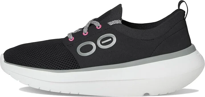 OOFOS OOmy Stride Women's Shoes White Black : 9 M, Textile - Image 6