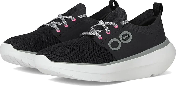 OOFOS OOmy Stride Women's Shoes White Black : 9 M, Textile