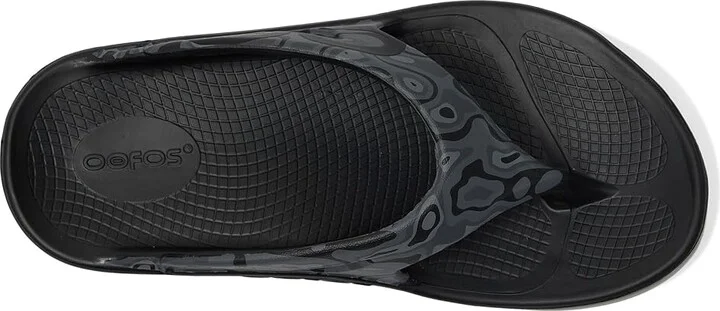 OOFOS OOriginal Sport Thong Walking Shoes Black Water Camo : Men's 4 - Women's 6 Medium, Synthetic - Image 2